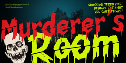 Chiller Mark Slashed Font Poster 2