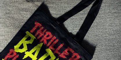 Chiller Mark Slashed Font Poster 7