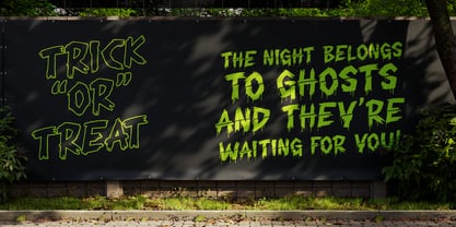 Chiller Mark Slashed Font Poster 9