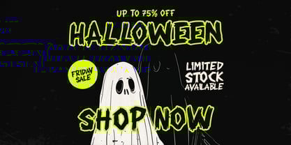 Chiller Mark Slashed Font Poster 6