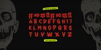 Chiller Mark Slashed Font Poster 12