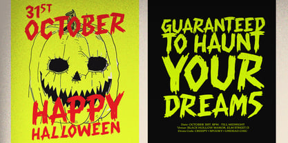 Chiller Mark Slashed Font Poster 3