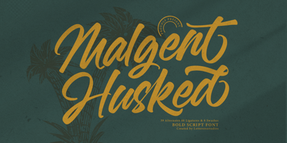 Malgent Husked Font Poster 1