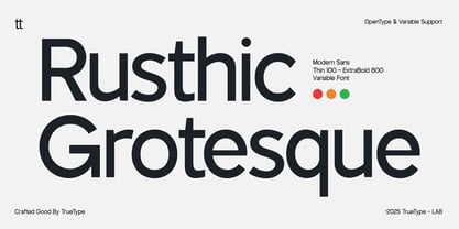 TRT Rusthic Font Poster 1