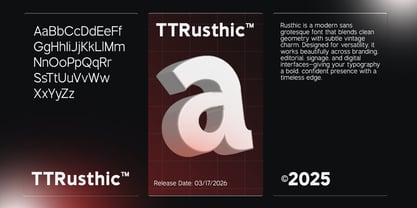 TRT Rusthic Font Poster 4