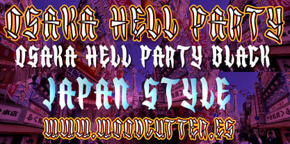Osaka Hell Party Font Poster 1