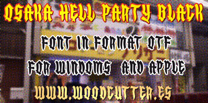 Osaka Hell Party Font Poster 7
