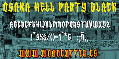 Osaka Hell Party Font Poster 4