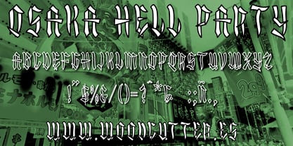 Osaka Hell Party Font Poster 6
