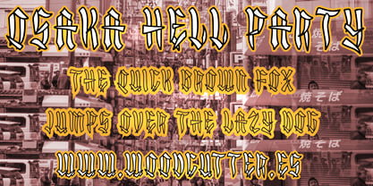 Osaka Hell Party Font Poster 2