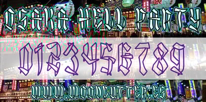 Osaka Hell Party Font Poster 5