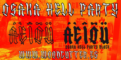 Osaka Hell Party Font Poster 3
