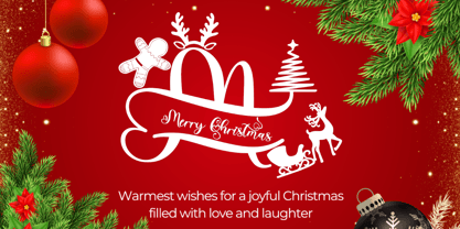 Unique Christmas Monogram Font Poster 2