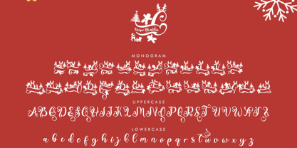 Unique Christmas Monogram Font Poster 5