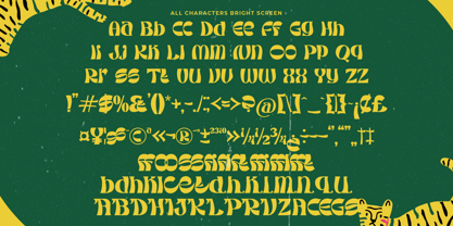 Bright Screen Font Poster 15