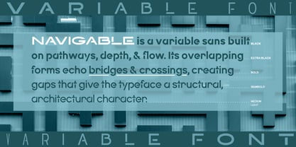 Navigable Variable Font Poster 6