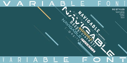 Navigable Variable Font Poster 7