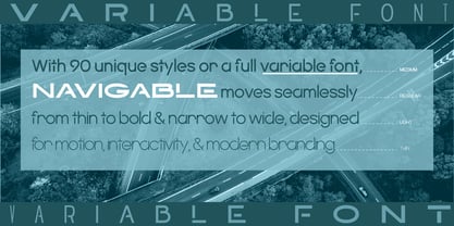 Navigable Variable Font Poster 4