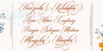 Barlimena Script Font Poster 11