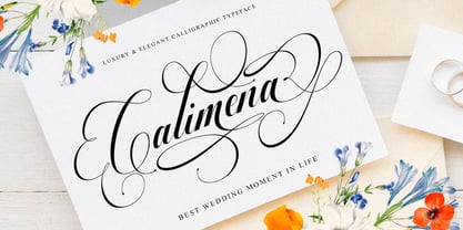 Barlimena Script Font Poster 10