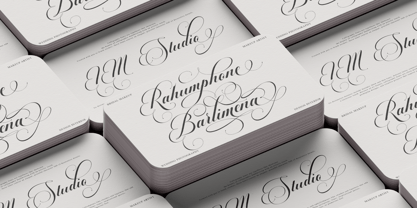 Barlimena Script Font Poster 4