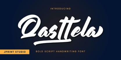 Qasttela Script Font Poster 1