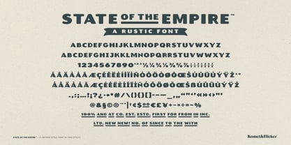 State of the Empire Font Poster 15