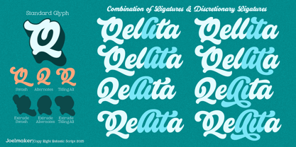 Relastic Script Font Poster 2