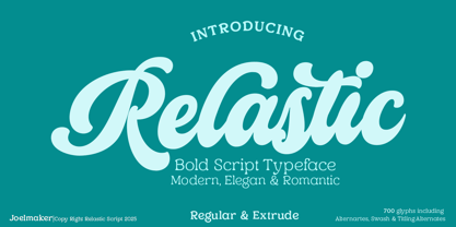 Relastic Script Font Poster 1