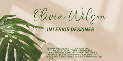 Estoria Talking Script Font Poster 3