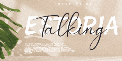 Estoria Talking Script Font Poster 1