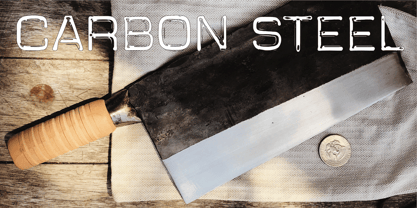 Carbon Steel Font Poster 3