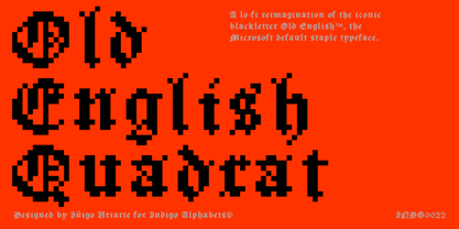 Old English Quadrat Font Poster 1