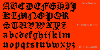 Old English Quadrat Font Poster 3