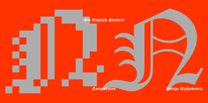 Old English Quadrat Font Poster 5