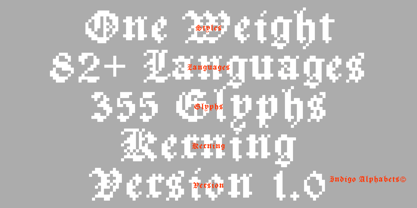 Old English Quadrat Font Poster 2