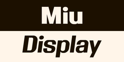 Miu Display Font Poster 1