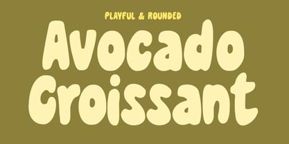 Avocado Croissant Font Poster 1
