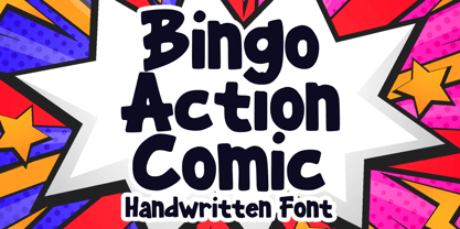 Bingo Action Comic Font Poster 1