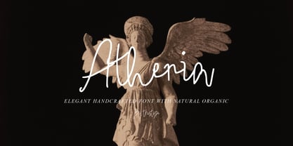 Athenia Signature Font Poster 1