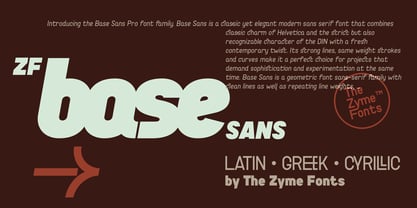 ZF Base Sans Pro Font Poster 1
