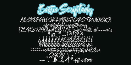 Bestie Scriptedy Font Poster 4