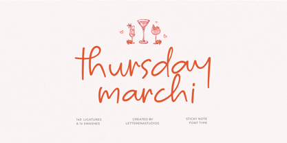 Thursday Marchi Font Poster 15