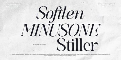 Softlen Minusone Stiller Font Poster 1