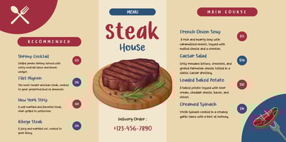 Comfort Steak Font Poster 2