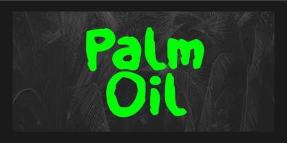 Palm Oil Font Poster 1