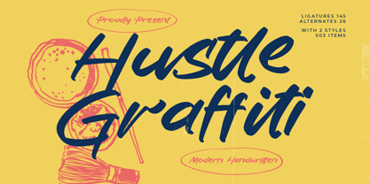 Hustle Graffiti Font Poster 1