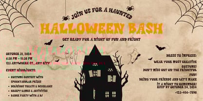 Haunted Carnival Font Poster 9