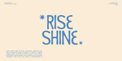 Calm Notes Font Poster 7