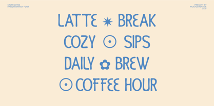 Calm Notes Font Poster 8
